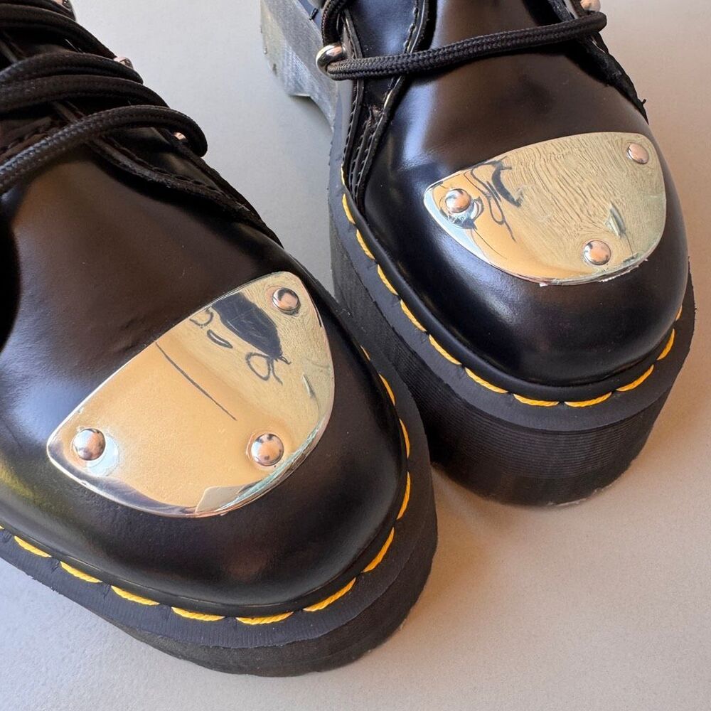 Dr. Martens 1B60 LTT Max Quad Retro Sole Platform Knee Boots Metal Toe Womens 6 - Picture 13 of 16